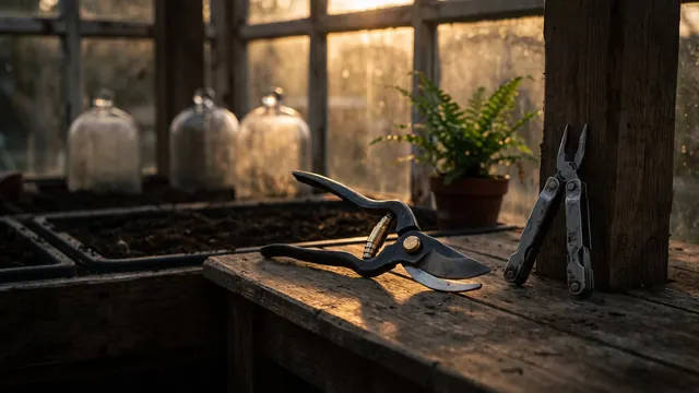 AI agent development services — a custom depth-stop pruning tool beside an unused generic multi-tool on a bench — Caleb Schallert.