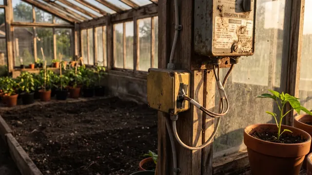 AI Integration Services – What AI Integration Services Actually Means – Caleb Schallert AI integration services — a small brass control box freshly wired into an existing irrigation timer panel — Caleb Schallert.