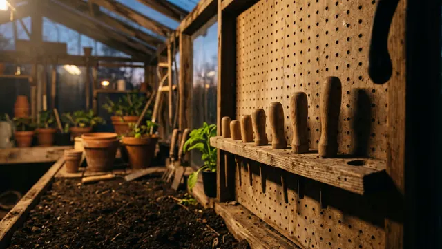 App development services — seven pegs fitted into a tool rack in ascending order at blue hour — Caleb Schallert.
