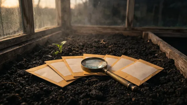 Content Writing Services – What's Included In The Writing – Caleb Schallert Content writing services — six blank seed packets fanned on soil under a magnifying glass — Caleb Schallert.