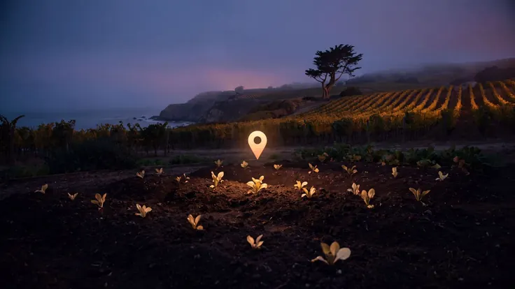 Digital Marketing Agency California – SEO Company California – Caleb Schallert Digital marketing agency California — golden vineyard rows climbing toward a fog-lined coastal ridge, a wind-bent cypress at the edge, near California — Caleb Schallert.