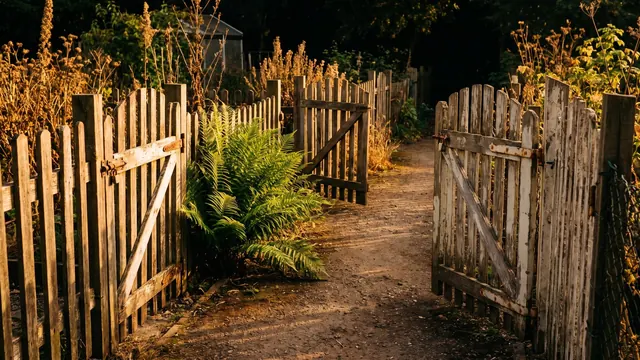 Off Page SEO Services – What Off-Page SEO Actually Builds – Caleb Schallert Off page SEO services — a community garden path with several small gates opening onto it from neighbouring plots — Caleb Schallert.