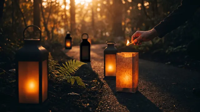 Retargeting Services – How I Deliver Retargeting, Step By Step – Caleb Schallert Retargeting services — a hand lighting a row of path lanterns one at a time at dusk — Caleb Schallert.