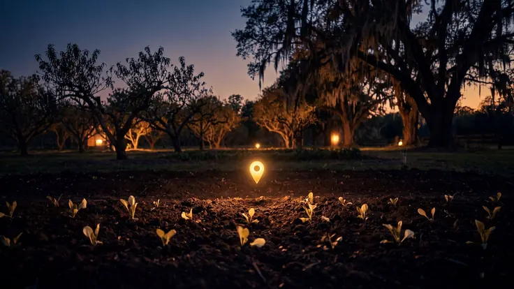 SEO Company Georgia – Digital Marketing Agency Georgia – Caleb Schallert SEO company Georgia — a peach orchard row under live oaks draped in Spanish moss, near Georgia — Caleb Schallert.