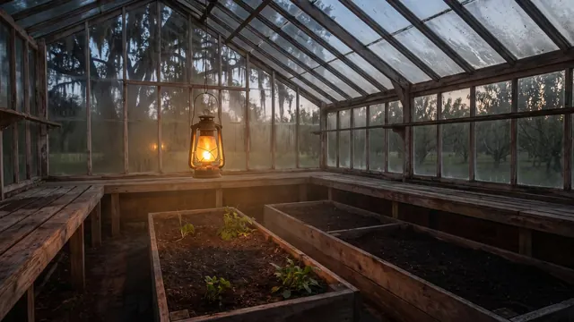 SEO Company Georgia – What I Would Do First For A Georgia Business – Caleb Schallert SEO company Georgia — one lit garden row beside two unlit ones, its soil like Georgia's own peach orchard under live oaks — Caleb Schallert.