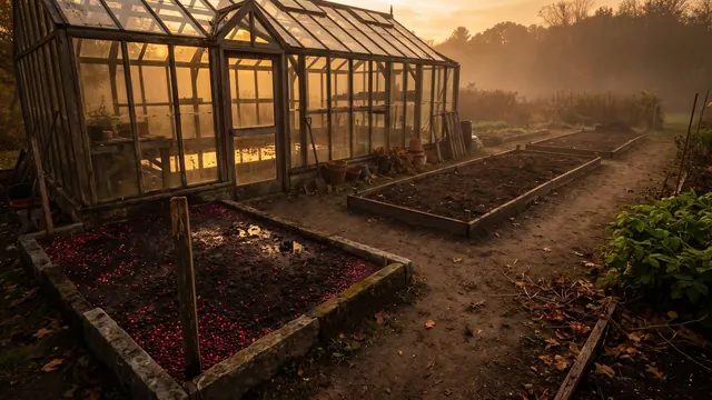 SEO company Massachusetts — a garden path forking into three rows, the nearest one staked and growing like Massachusetts's own flooded cranberry bog — Caleb Schallert.