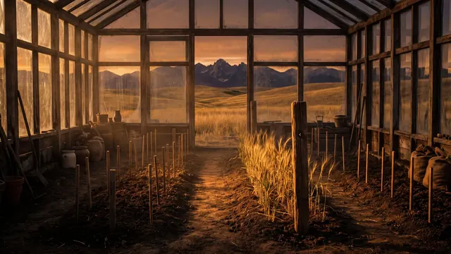 SEO Company Montana – What I Would Do First For A Montana Business – Caleb Schallert SEO company Montana — a garden path forking into three rows, the nearest one staked and growing like Montana's own wheat prairie to the Rocky Mountain Front — Caleb Schallert.