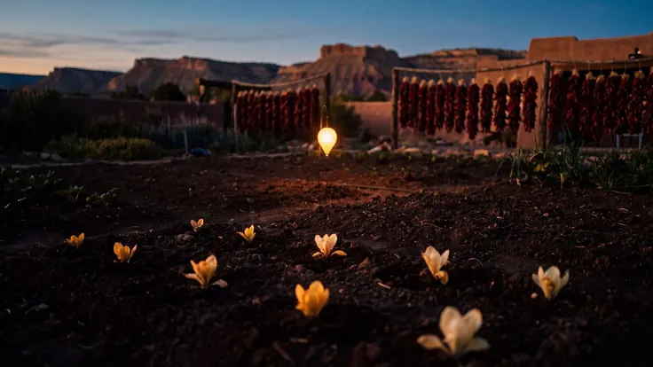 SEO Company New Mexico – Digital Marketing Agency New Mexico – Caleb Schallert SEO company New Mexico — red chile pepper ristras drying below adobe-colored high-desert mesas, near New Mexico — Caleb Schallert.