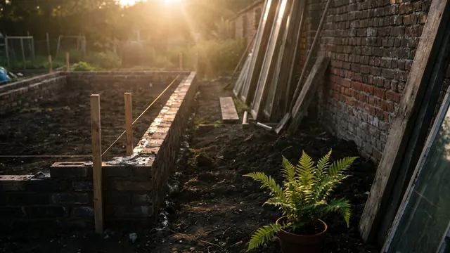 Web Development Services – How I Deliver A Web Development Project, Step By Step – Caleb Schallert Web development services — a greenhouse foundation being laid course by course against a taut mason's line — Caleb Schallert.