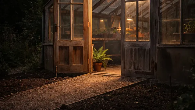 Website compliance services — a wide, level greenhouse threshold with a gravel ramp instead of a step — Caleb Schallert.