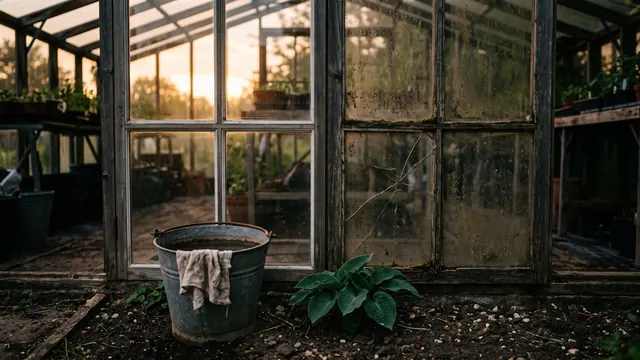 Website Maintenance Services – What Changes When Maintenance Is Handled — And What It Costs You If It Isn'T – Caleb Schallert Website maintenance services — one half of a greenhouse wall clean, the other half grimed and cracked — Caleb Schallert.