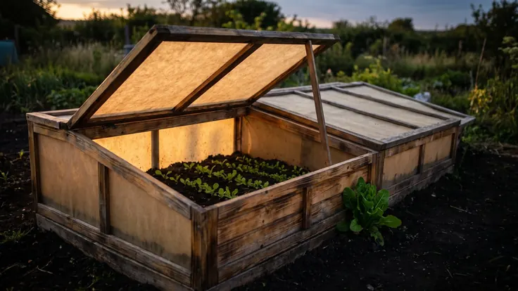 WordPress Web Design Services – WordPress Designer – Caleb Schallert WordPress web design services — a modular timber cold frame with one section lifted open and seedlings growing inside — Caleb Schallert.