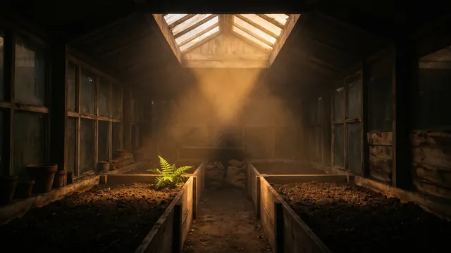 YouTube SEO services — one skylight lighting two separate greenhouse beds at the same time — Caleb Schallert.
